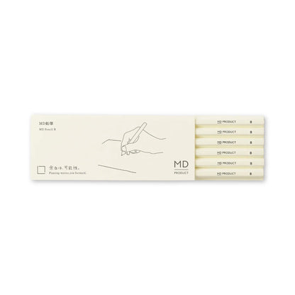 MD Pencil [B] 6 - Piece Set - Wooden Pencils