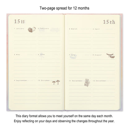 Midori 12 - Month Diary - Gate Pink - Diaries & Planners