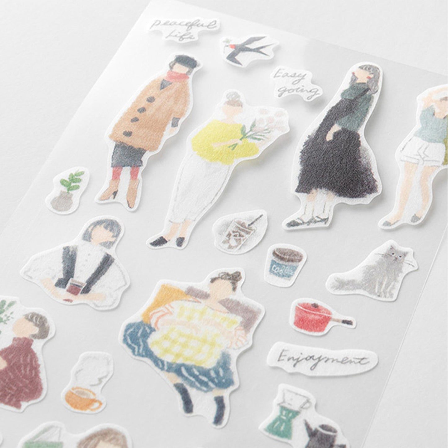 Midori 2 Sheets Washi Stickers - Fashion - Sticker Sheets