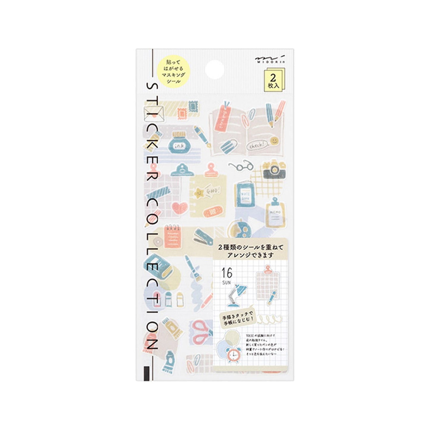 Midori 2 Sheets Washi Stickers - Stationery - Sticker Sheets