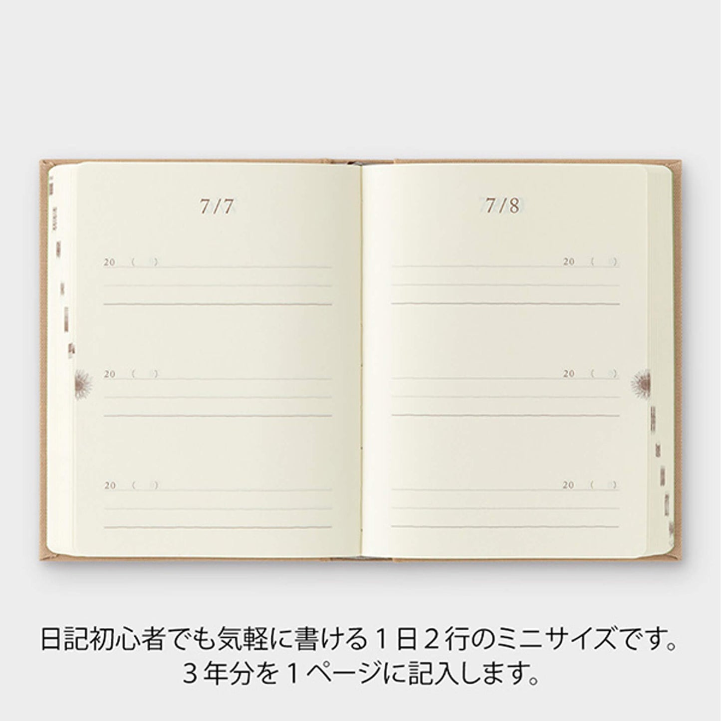 Midori 3 - Year Diary Mini - Gate Beige - Diaries & Planners