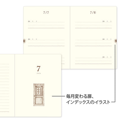 Midori 3 - Year Diary Mini - Gate Beige - Diaries & Planners