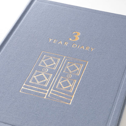 Midori 3 - Year Diary Mini - Gate Blue - Purple - Diaries & Planners