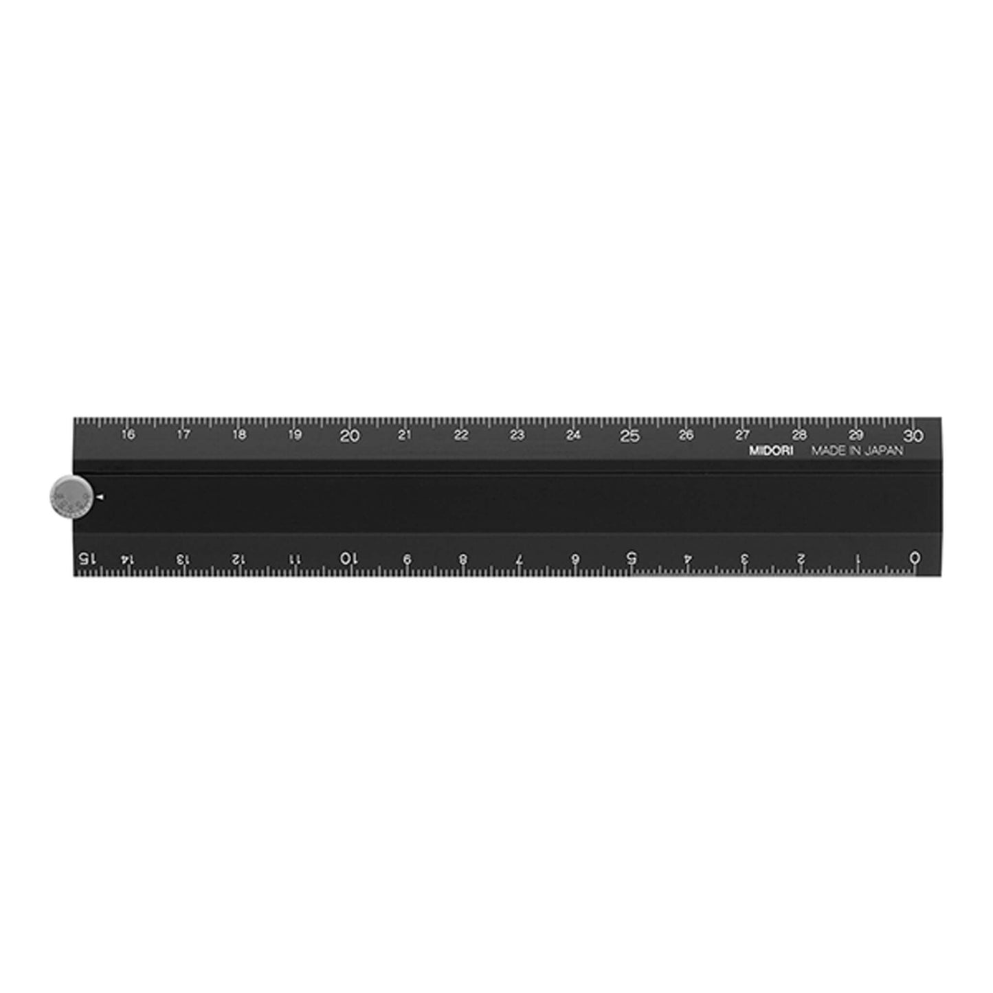 Midori Aluminium Multi Ruler 30cm Black - Rulers