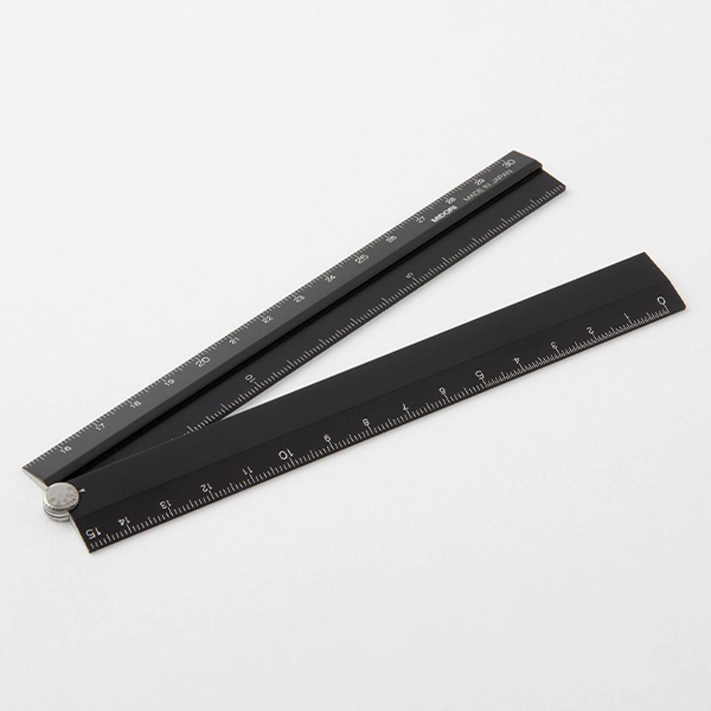 Midori Aluminium Multi Ruler 30cm Black - Rulers