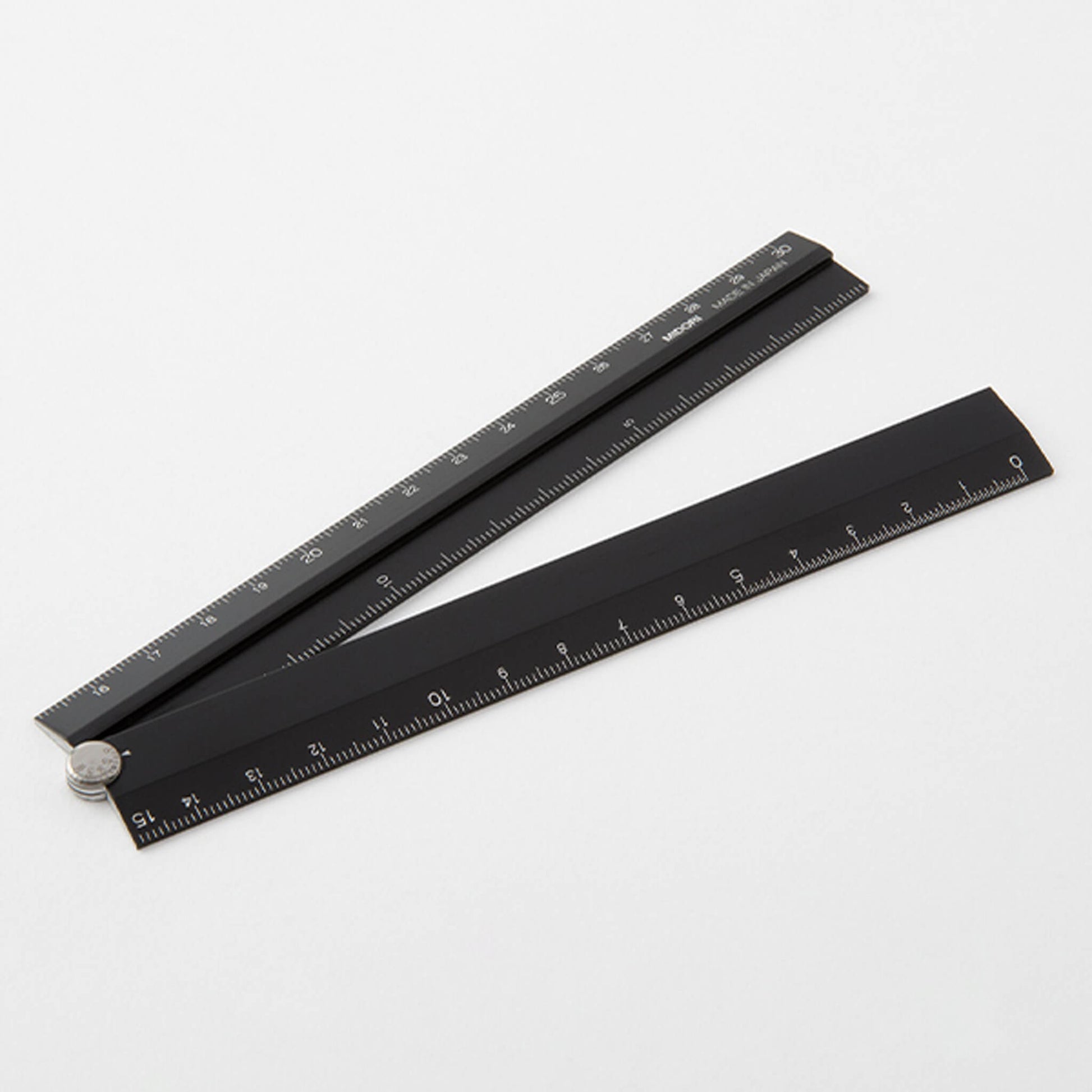Midori Aluminium Multi Ruler 30cm Black - Rulers