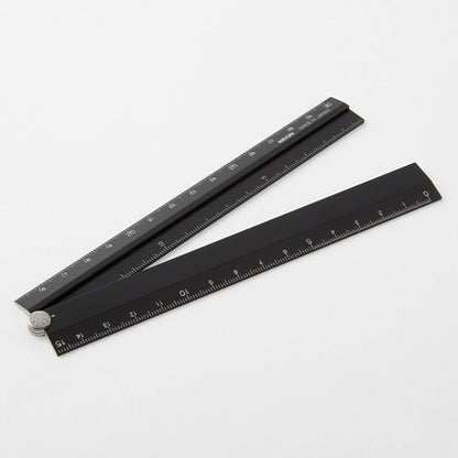 Midori Aluminium Multi Ruler 30cm Black - Rulers