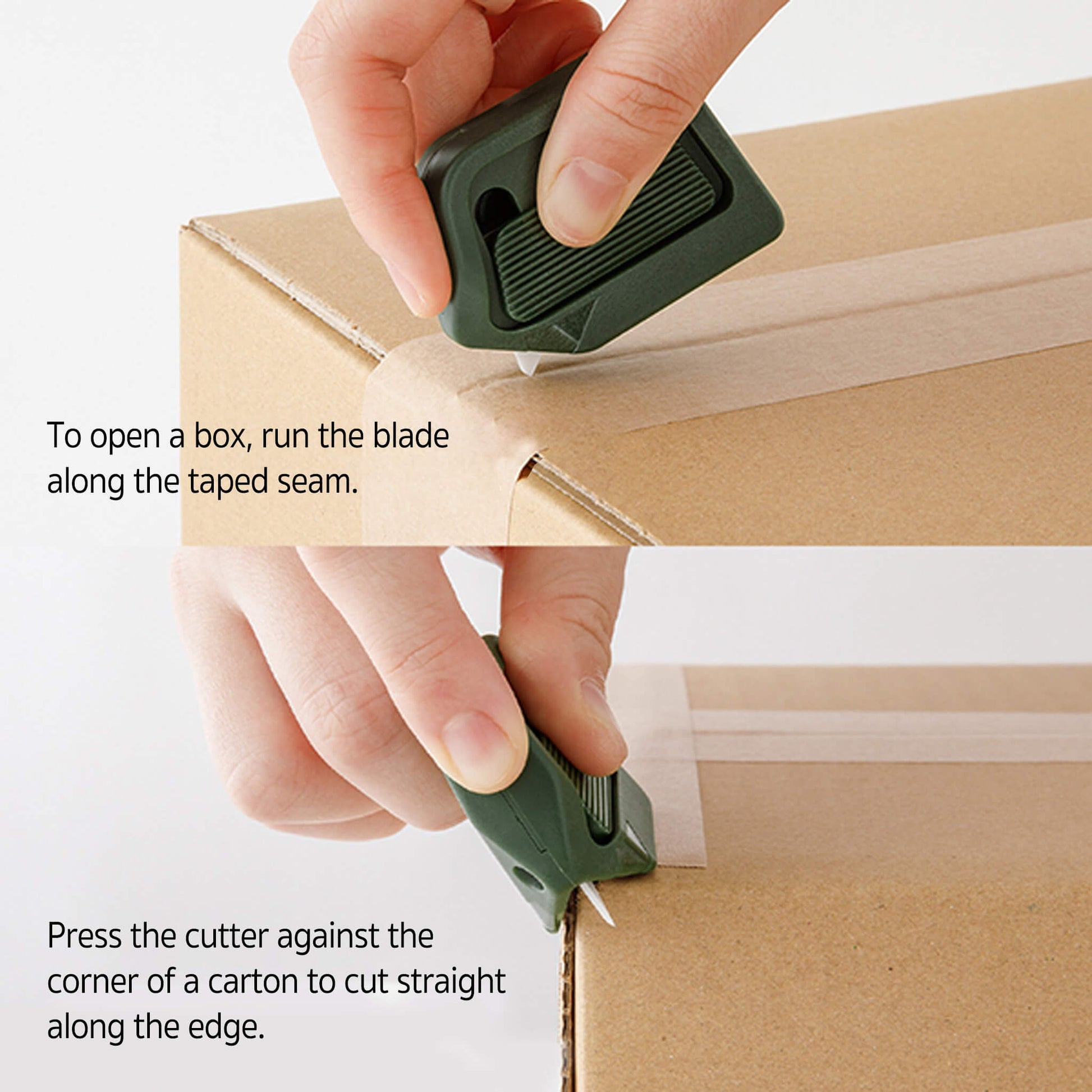 Midori Box Cutter Khaki - Paper Cutters & Scissors