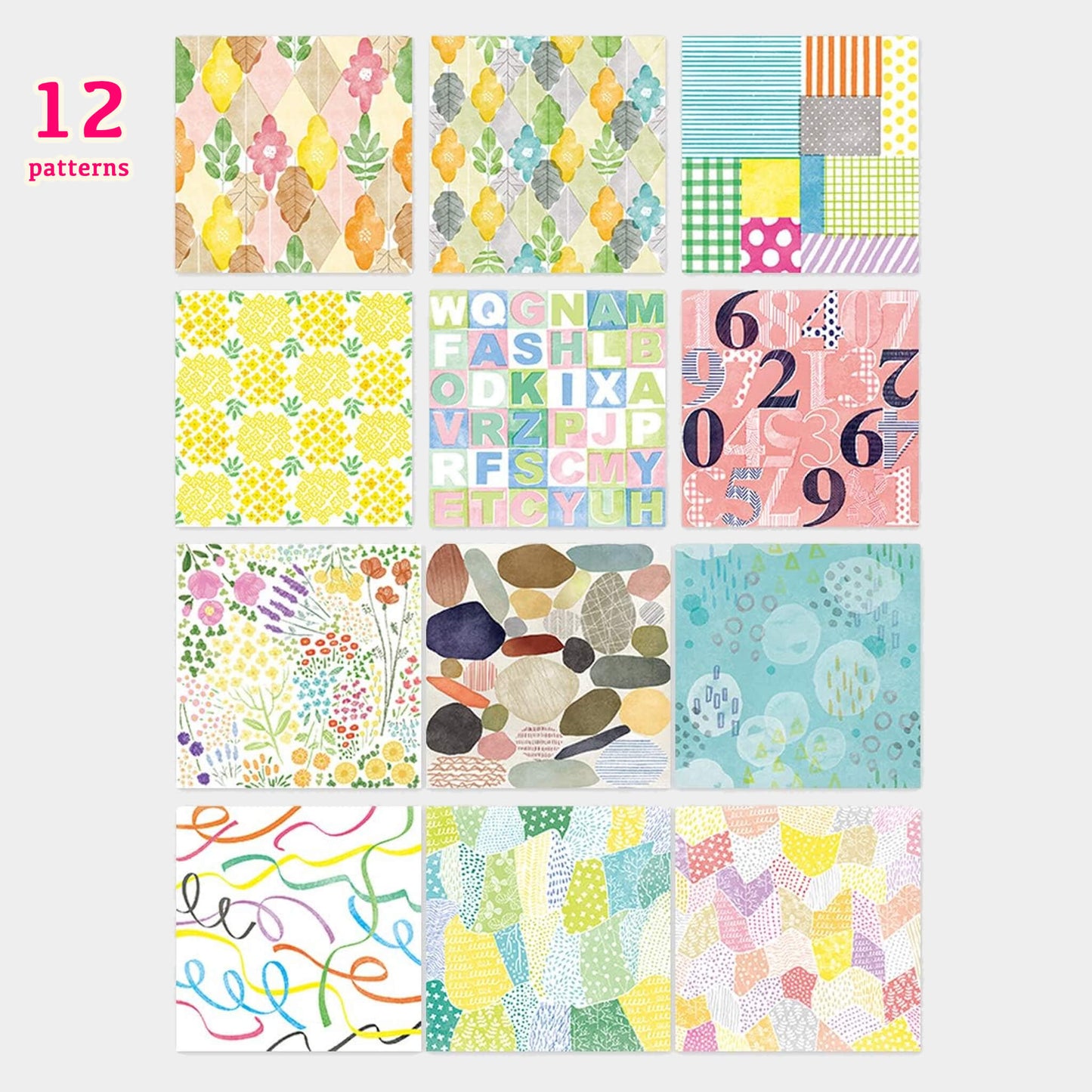 Midori Chotto Origami Paper Block - Motif - Origami Paper