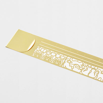 Midori Clip Ruler Cat Brass - Template Rulers