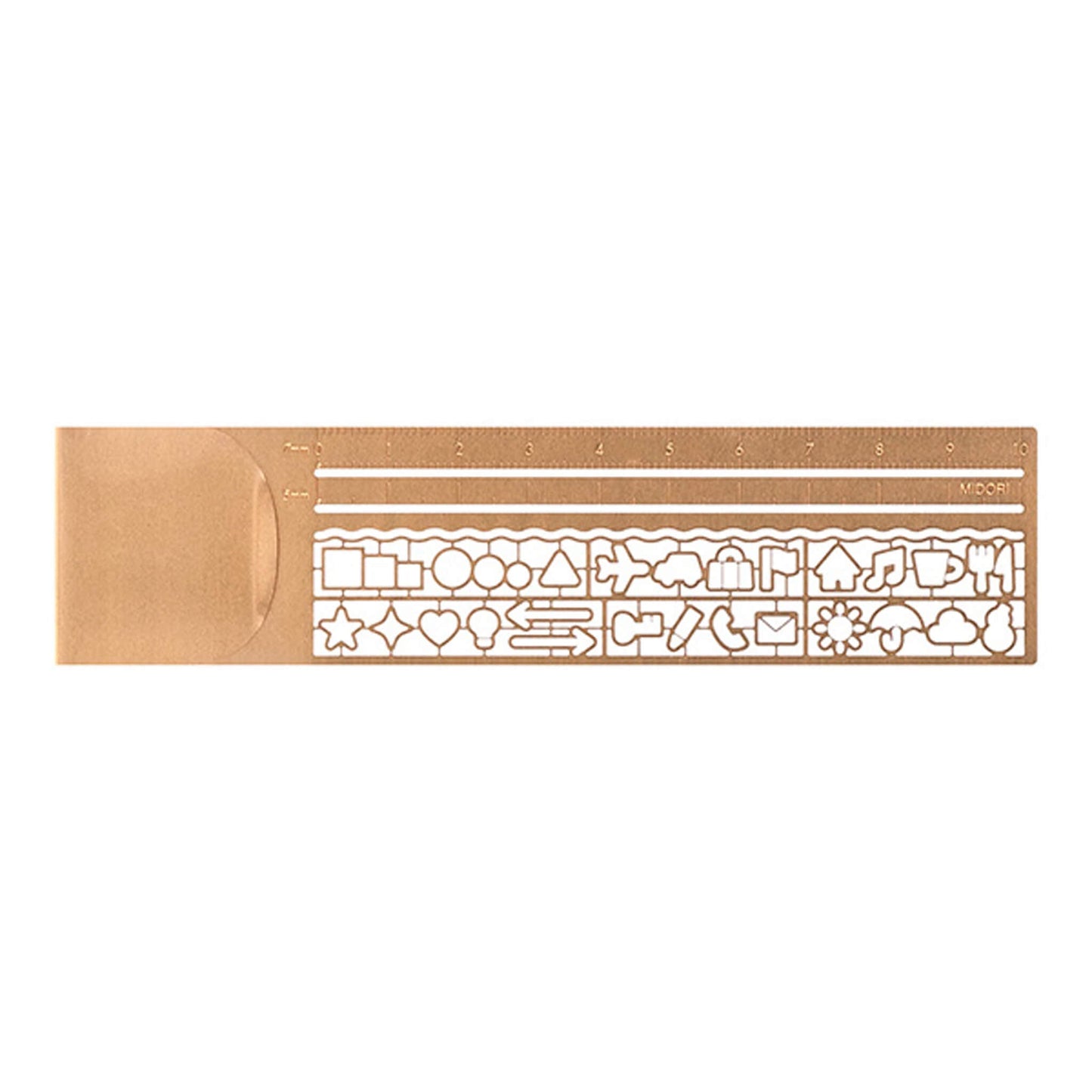 Midori Clip Ruler Icon Copper - Template Rulers