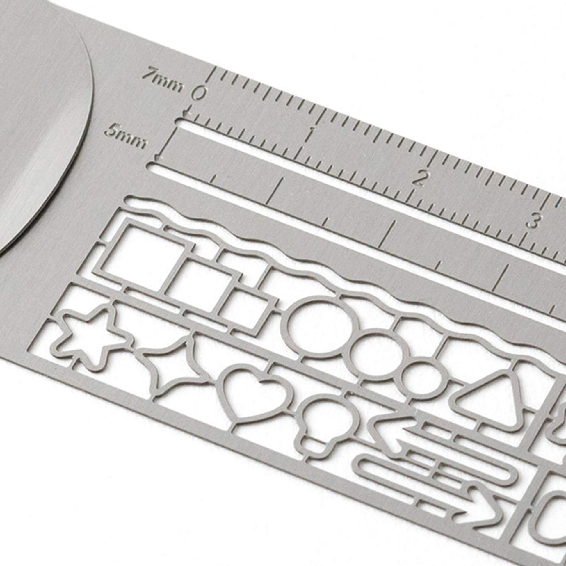 Midori Clip Ruler Icon Silver - Template Rulers