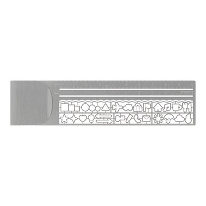 Midori Clip Ruler Icon Silver - Template Rulers