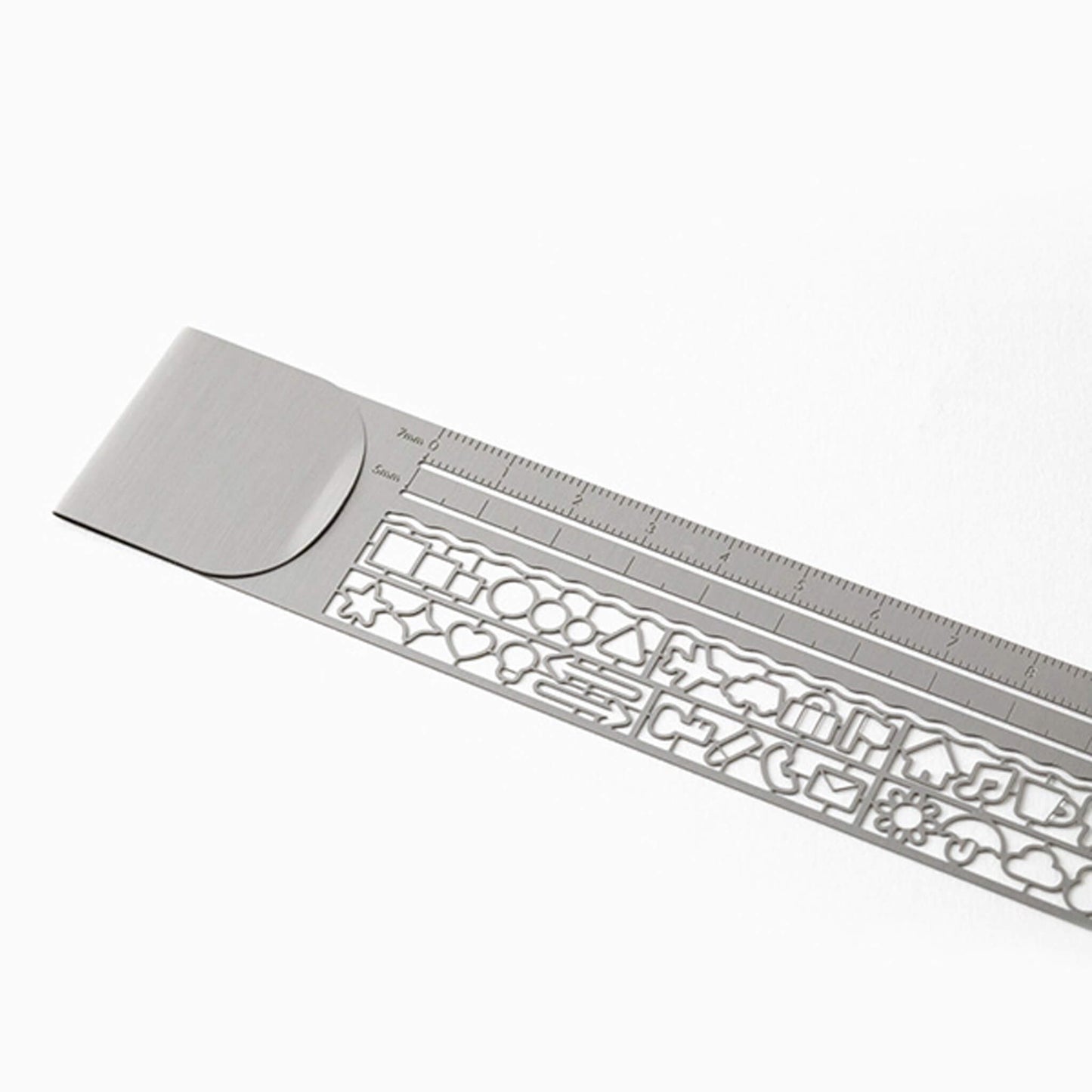 Midori Clip Ruler Icon Silver - Template Rulers