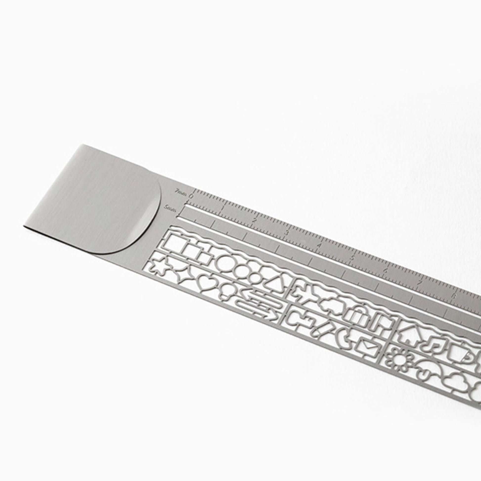 Midori Clip Ruler Icon Silver - Template Rulers