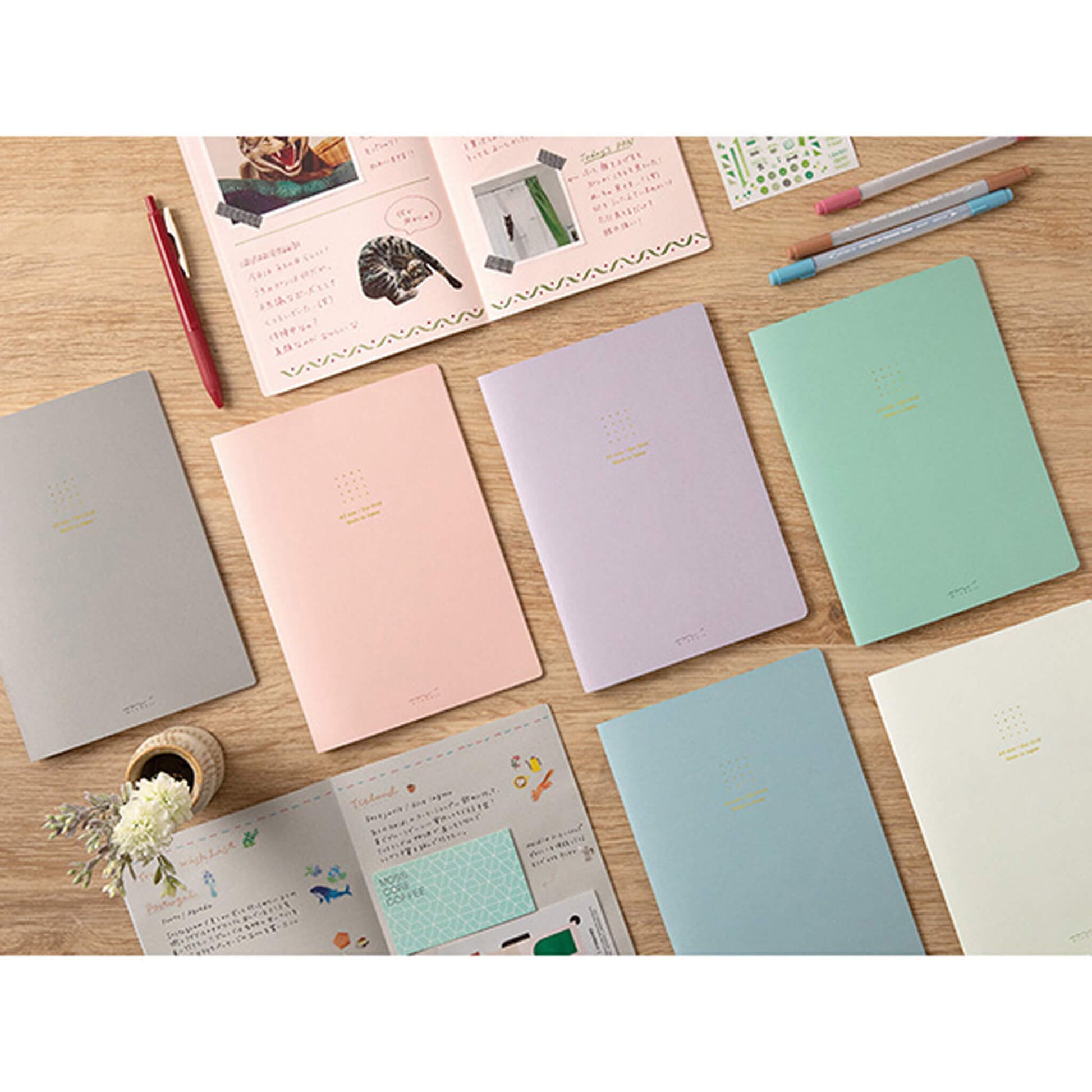 Midori Color Dot Notebook [A5] - Blue - Notebooks