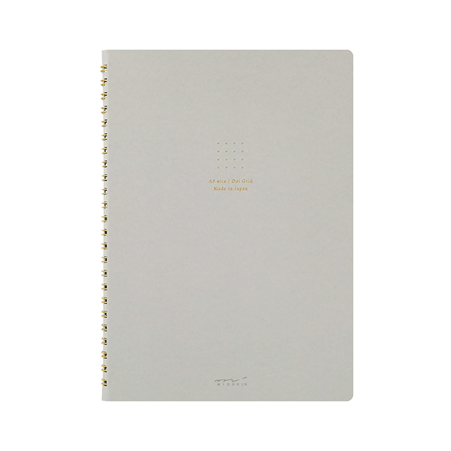 Midori Color Dot Ring Notebook A5 Dotted Gray - Notebooks