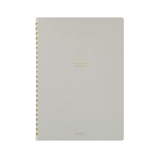 Midori Color Dot Ring Notebook A5 Dotted Gray - Notebooks