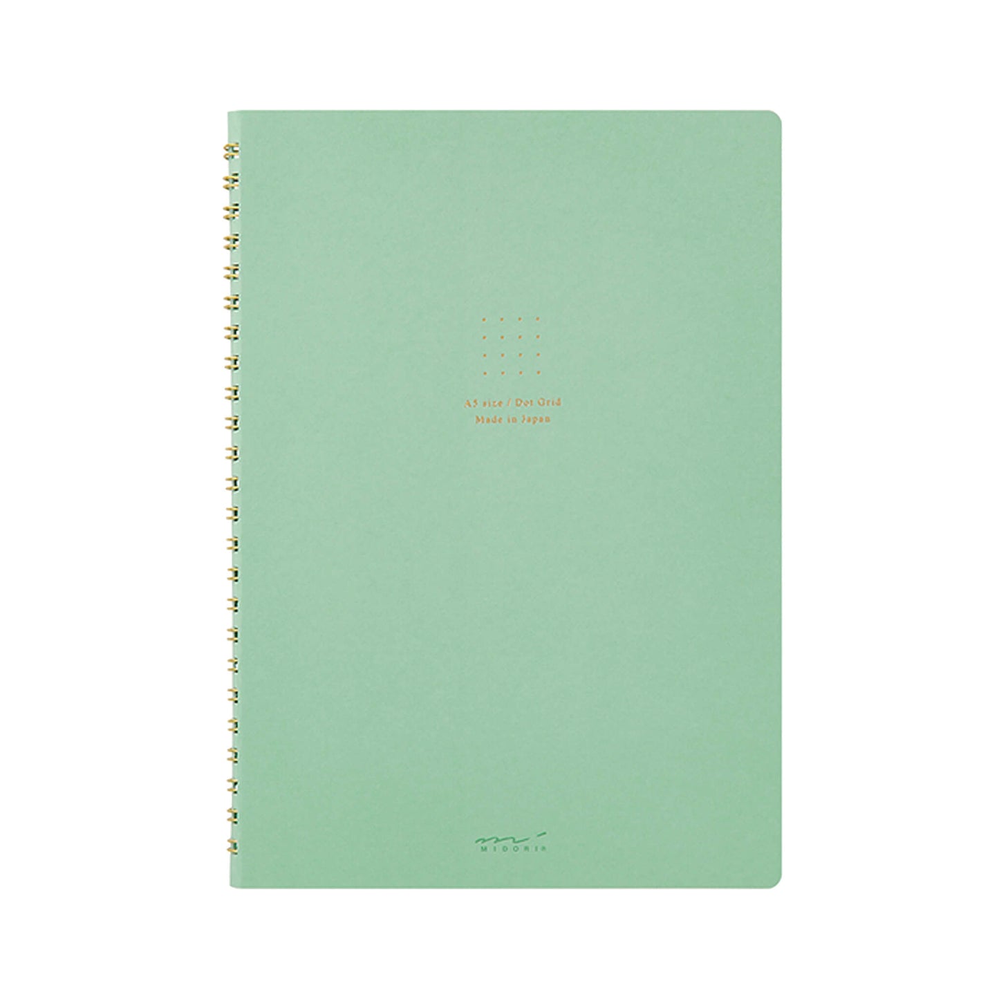 Midori Color Dot Ring Notebook A5 Dotted Green - Notebooks