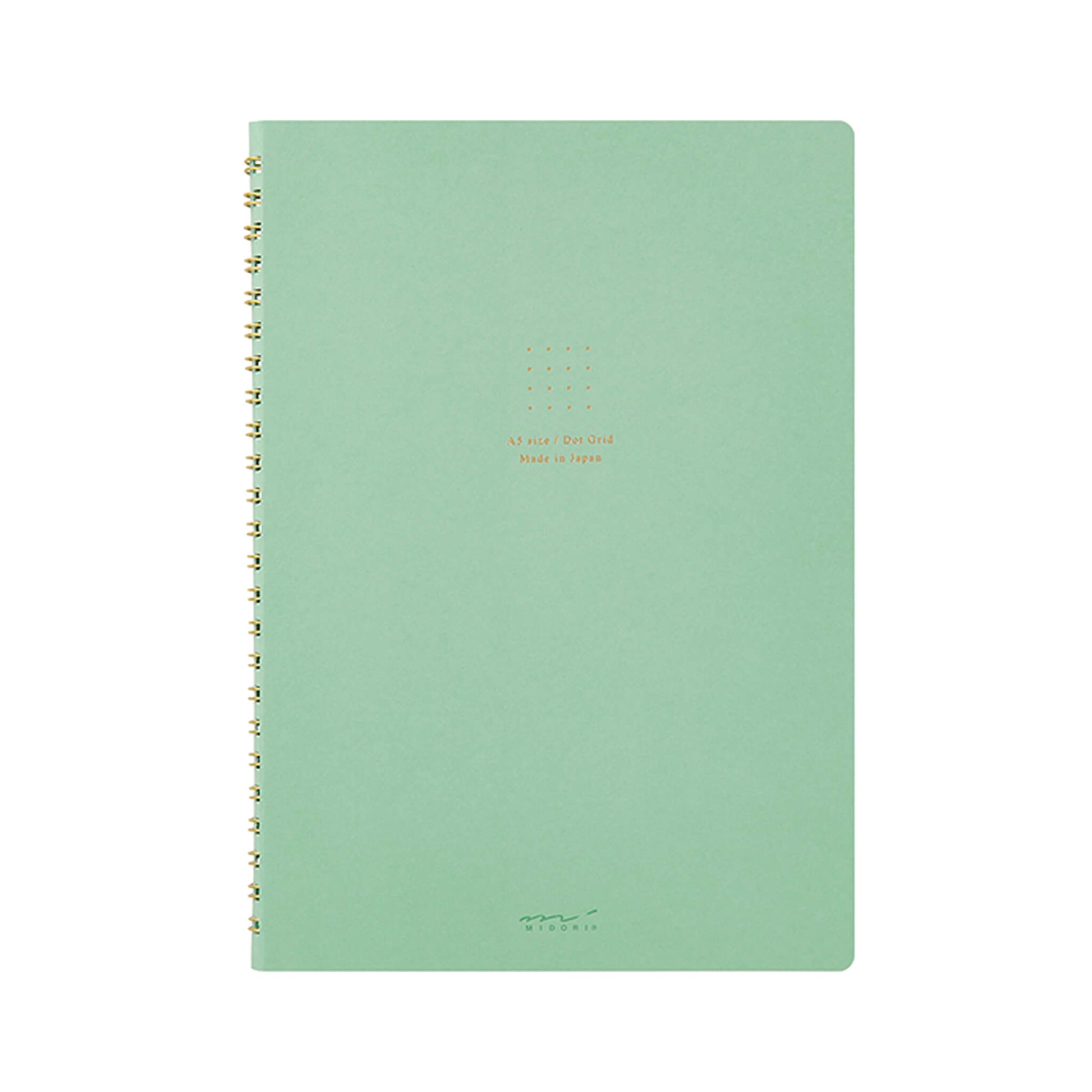 Midori Color Dot Ring Notebook A5 Dotted Green - Notebooks