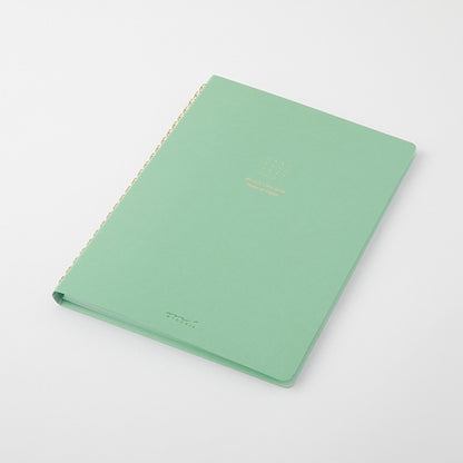 Midori Color Dot Ring Notebook A5 Dotted Green - Notebooks