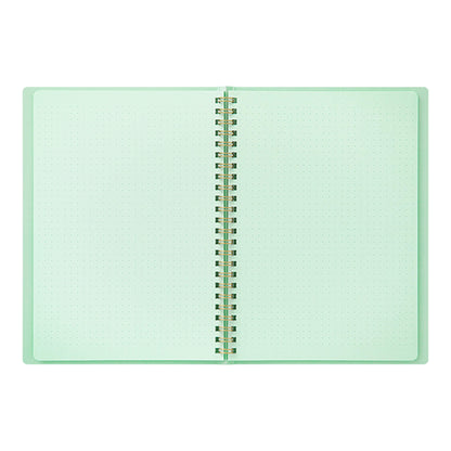 Midori Color Dot Ring Notebook A5 Dotted Green - Notebooks