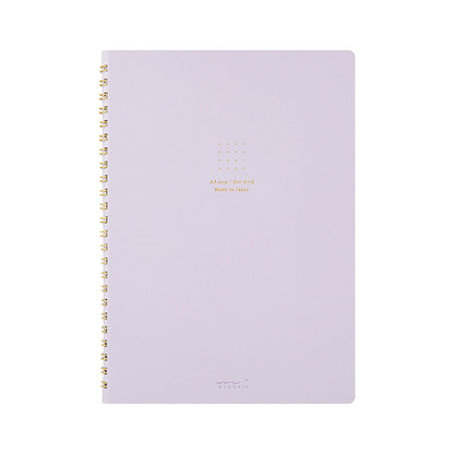 Midori Color Dot Ring Notebook A5 Dotted Purple - Notebooks