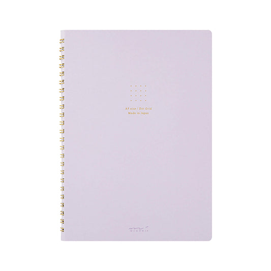 Midori Color Dot Ring Notebook A5 Dotted Purple - Notebooks