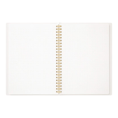 Midori Color Dot Ring Notebook A5 Dotted White - Notebooks