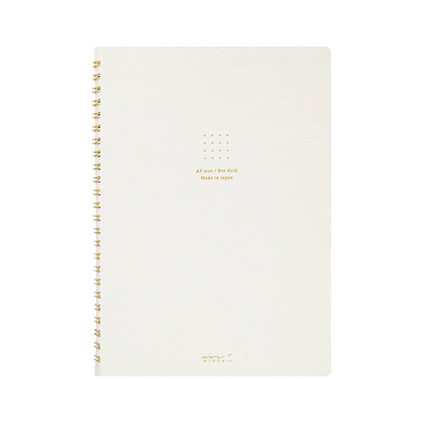 Midori Color Dot Ring Notebook A5 Dotted White - Notebooks