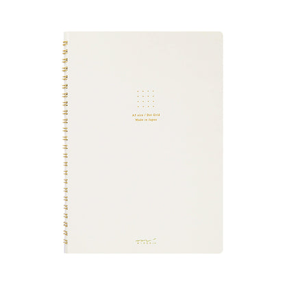 Midori Color Dot Ring Notebook A5 Dotted White - Notebooks