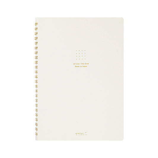 Midori Color Dot Ring Notebook A5 Dotted White - Notebooks