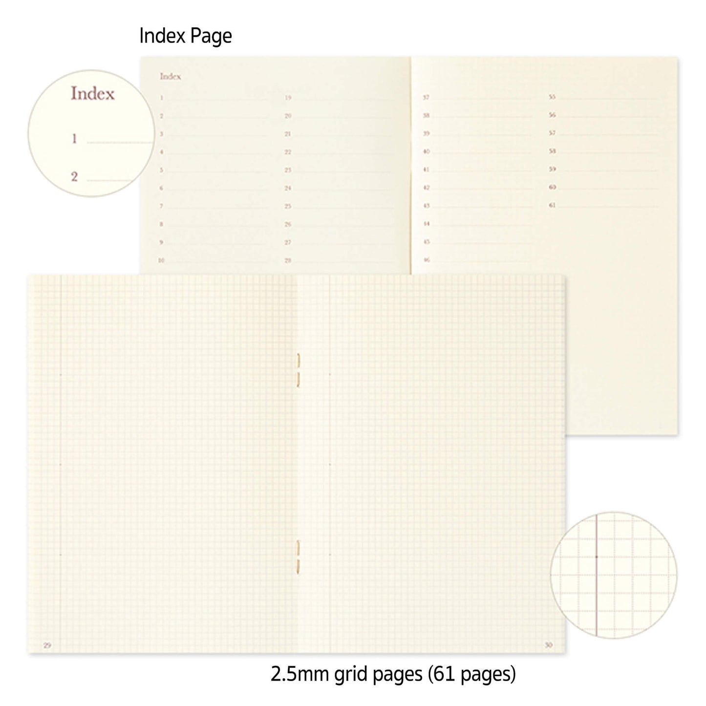 Midori Commonplace Book A6 - White - Notebooks