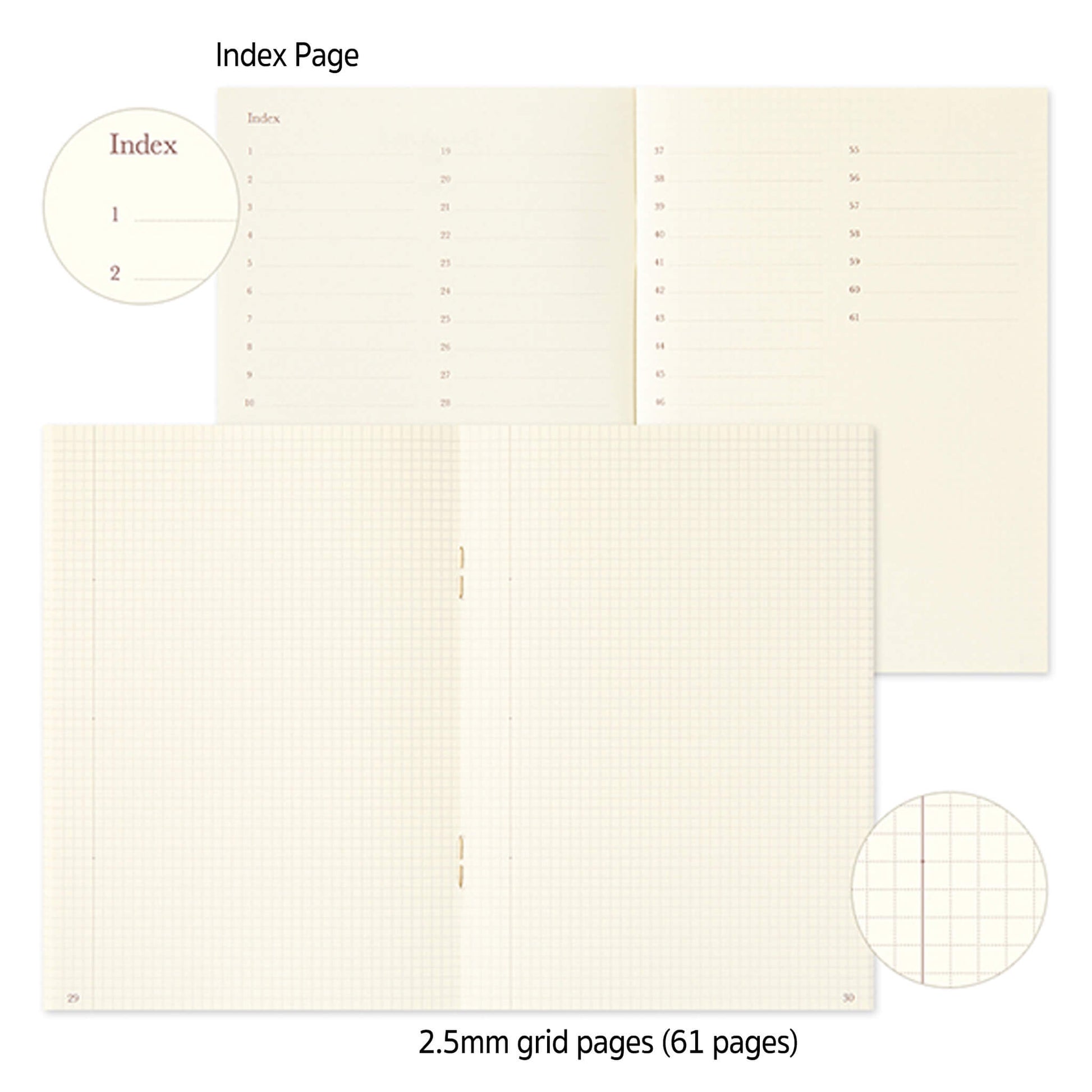 Midori Commonplace Book A6 - White - Notebooks