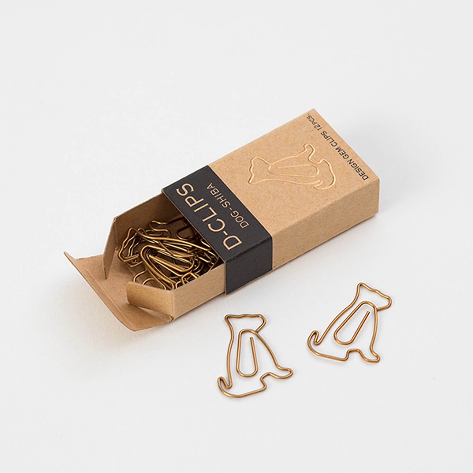 Midori D - clips Mini Box - Shiba Dog - Paper Clips