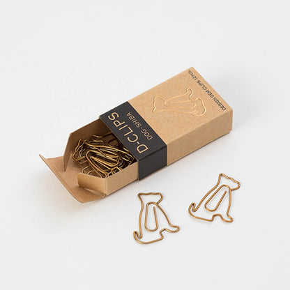 Midori D - clips Mini Box - Shiba Dog - Paper Clips