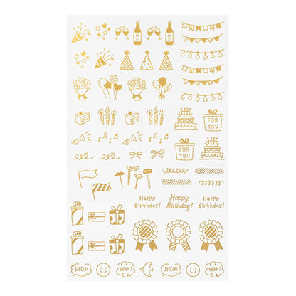 Midori Gold Foil Transfer Sticker - Celebration - Transfer Stickers