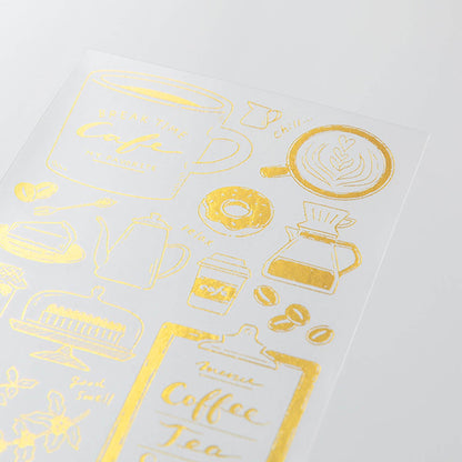 Midori Gold Foil Transfer Sticker - Coffee - Transfer Stickers