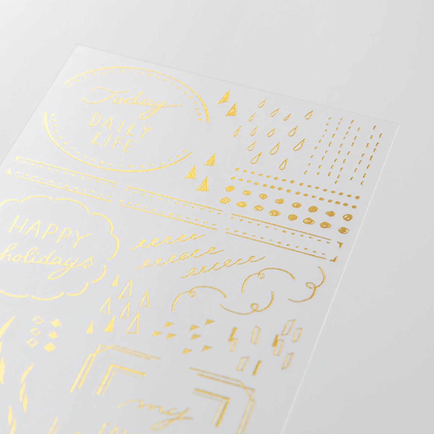 Midori Gold Foil Transfer Sticker - Geometric - Transfer Stickers