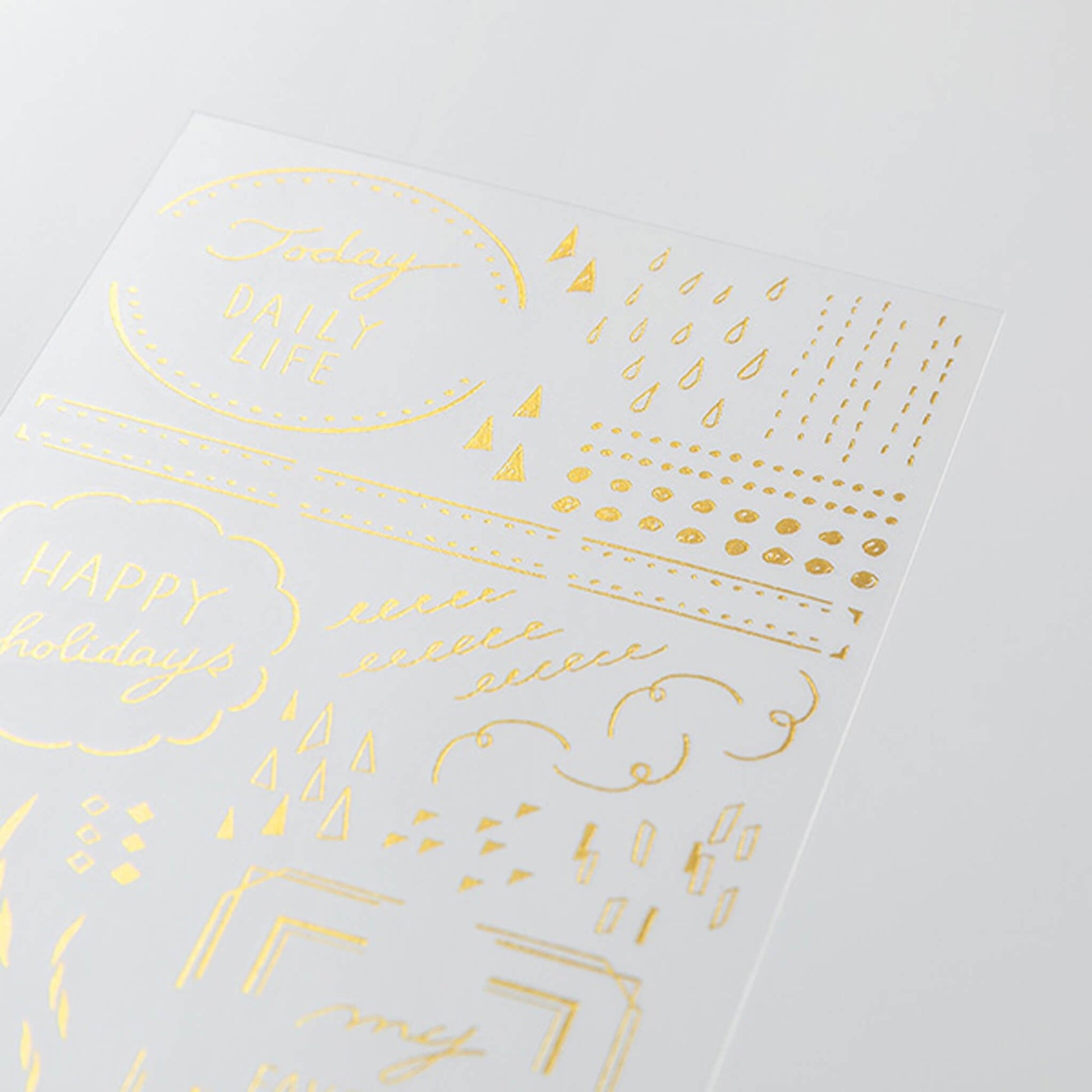 Midori Gold Foil Transfer Sticker - Geometric - Transfer Stickers