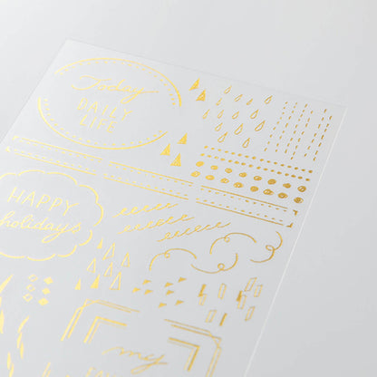 Midori Gold Foil Transfer Sticker - Geometric - Transfer Stickers