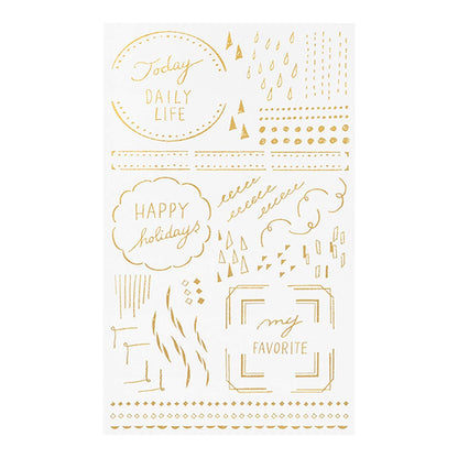 Midori Gold Foil Transfer Sticker - Geometric - Transfer Stickers