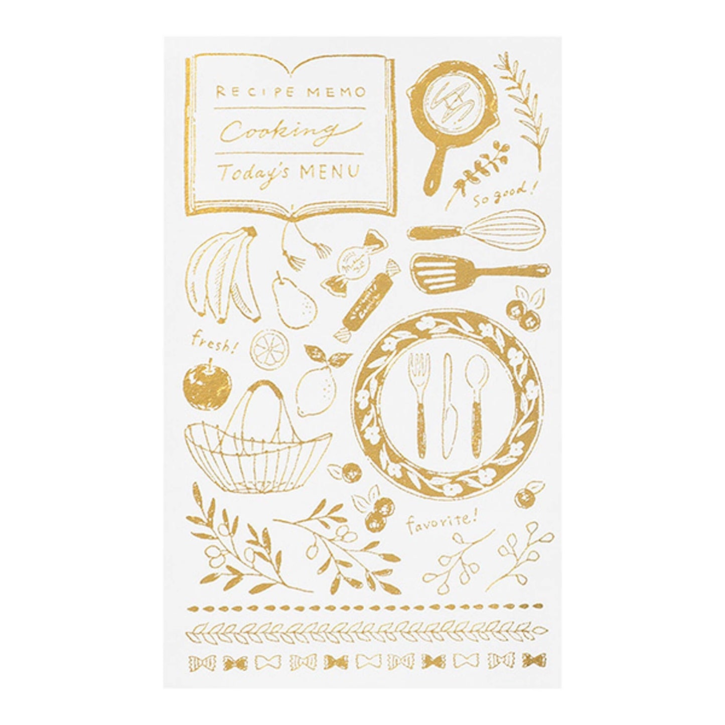 Midori Gold Foil Transfer Sticker - Kitchen - Transfer Stickers