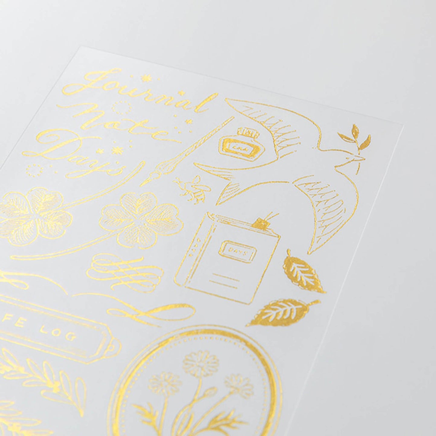 Midori Gold Foil Transfer Sticker - Motif Record - Transfer Stickers