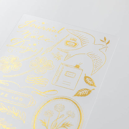 Midori Gold Foil Transfer Sticker - Motif Record - Transfer Stickers