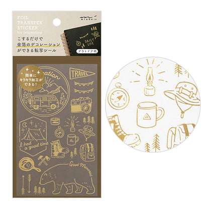 Midori Gold Foil Transfer Sticker - Outdoor - Transfer Stickers