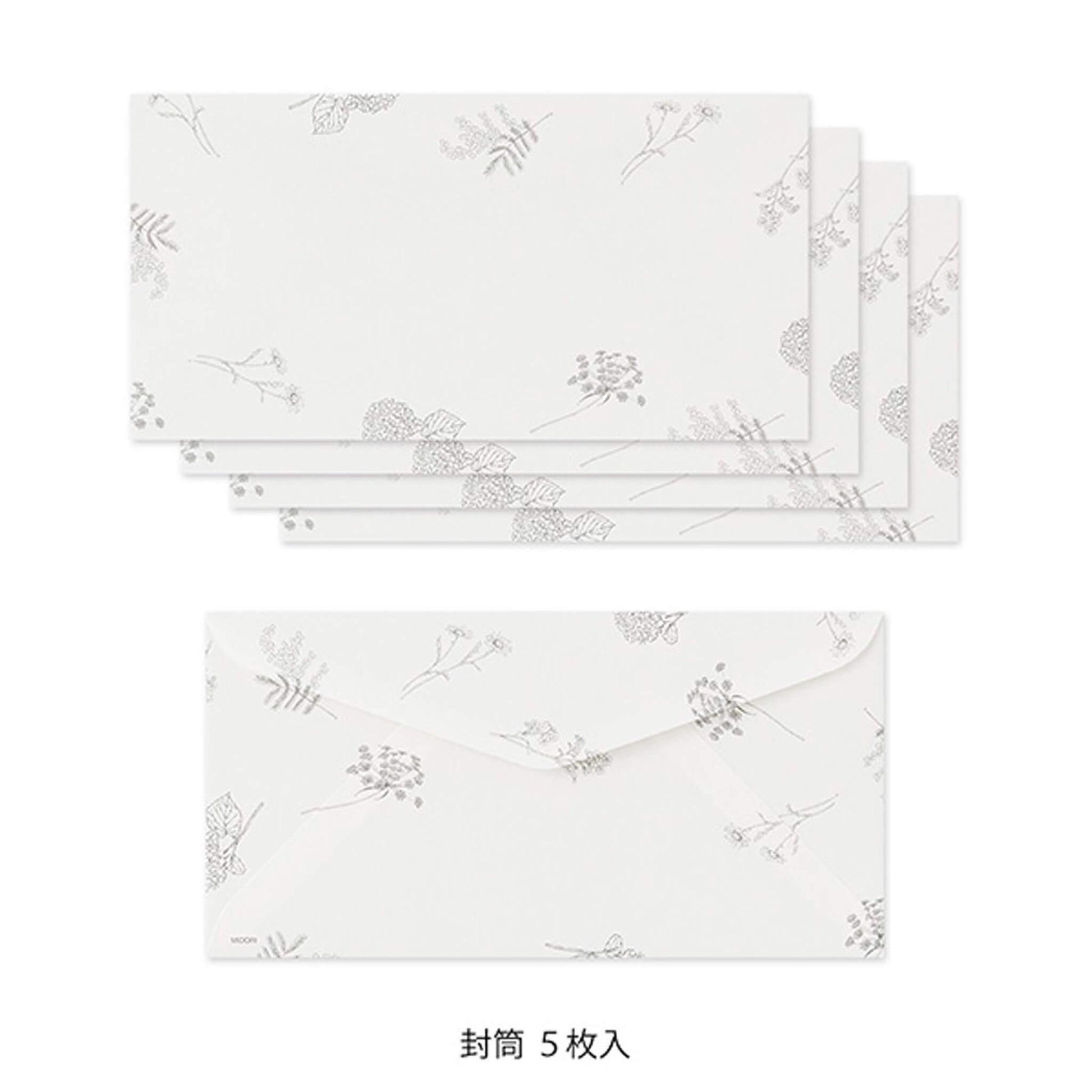 Midori Hanairo Washi Ippitsusen Letter Set – Blue - Letter Writing Sets