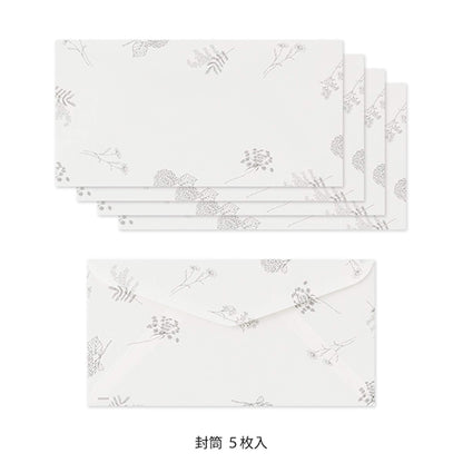 Midori Hanairo Washi Ippitsusen Letter Set – Blue - Letter Writing Sets
