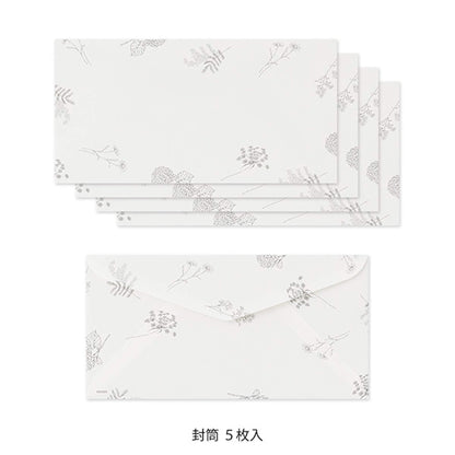 Midori Hanairo Washi Ippitsusen Letter Set – Pink - Letter Writing Sets