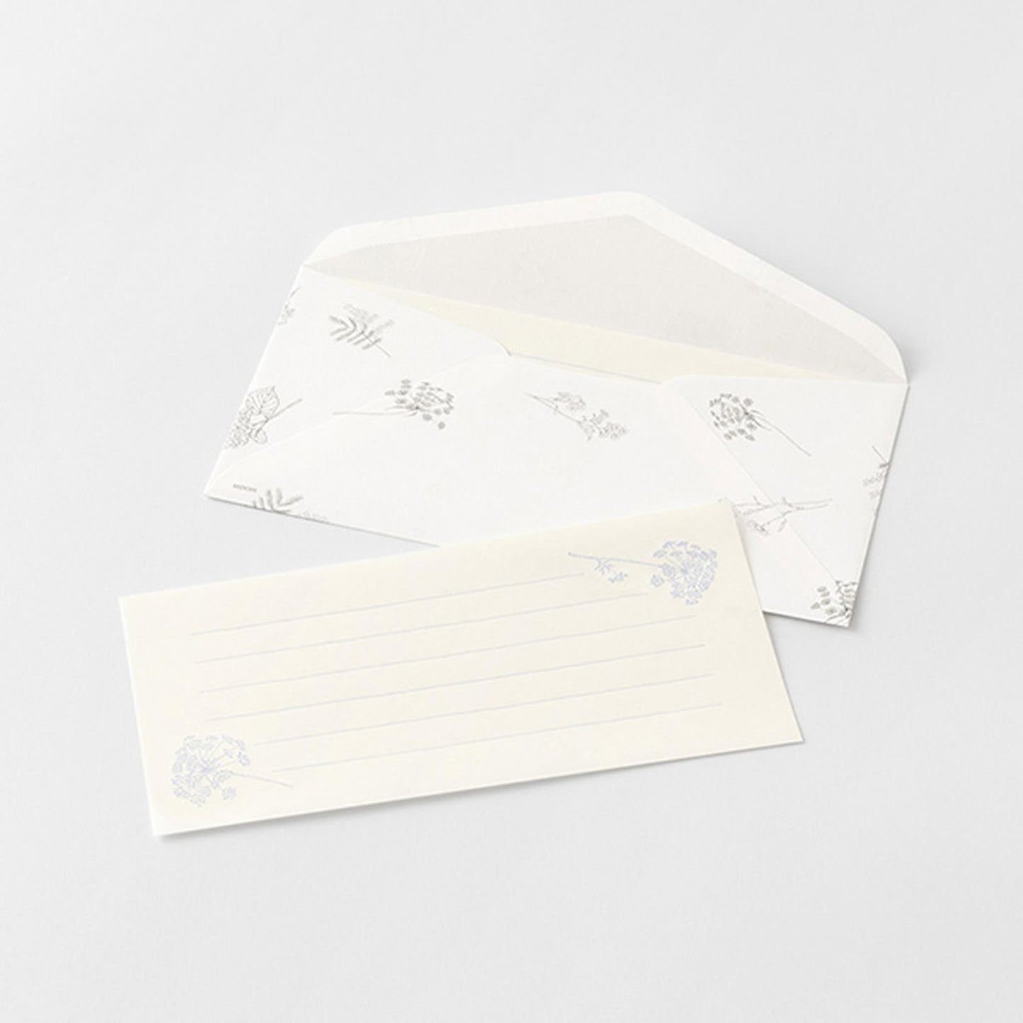 Midori Hanairo Washi Ippitsusen Letter Set – White - Letter Writing Sets